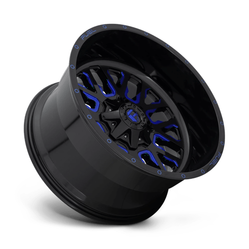 Fuel Offroad D645 STROKE Gloss Black Blue Tinted Clear 22x12 -44 8x170mm 125.1mm - Wheelwiz