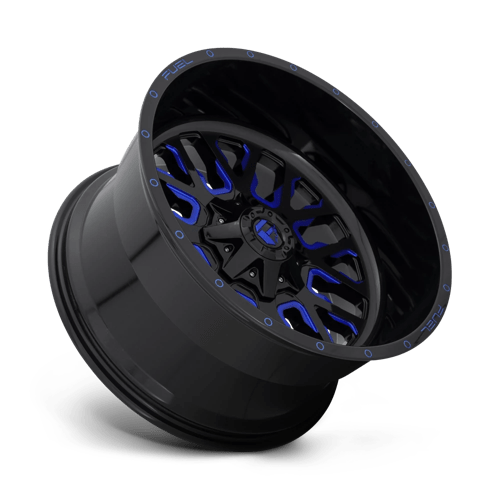 Fuel Offroad D645 STROKE Gloss Black Blue Tinted Clear 22x12 -44 8x165.1mm 125.1mm - WheelWiz