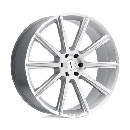 Status ZEUS Silver W/ Brushed Face 22x9.5 +15 5x115mm 76.1mm - WheelWiz