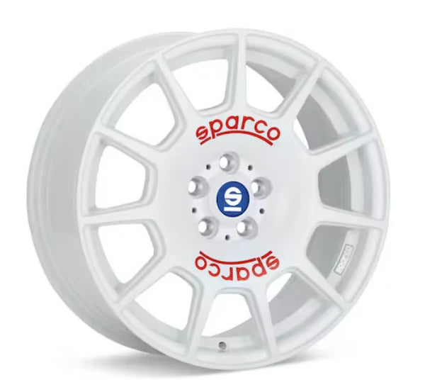 SPARCO TERRA 18x8 +35 5x114.3 73.1 RACE WHITE RED LETTERING– Wheelwiz
