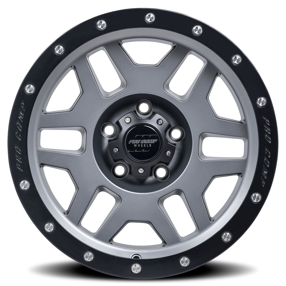 Pro Comp Series 41 Phaser Graphite 17x9 -6 5x127mm 83.1mm - Wheelwiz