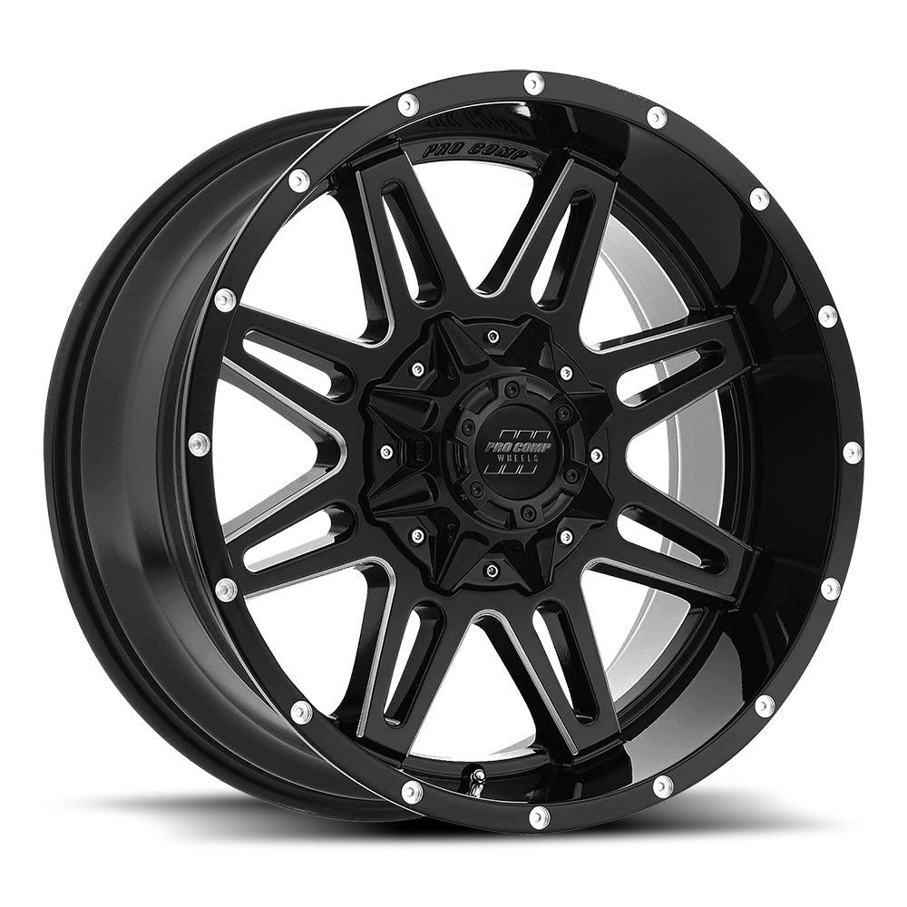 Pro Comp Series 42 Blockade Gloss Black 20x9.5 -6 8x170mm 125.2mm - Wheelwiz