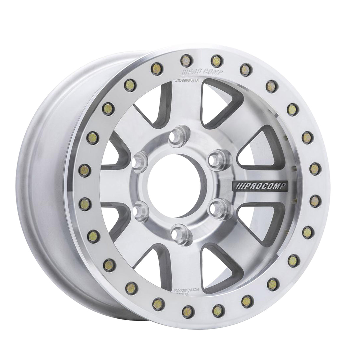 Pro Comp Series 75 Trilogy Machined Silver 17x9 -6 6x139.7mm 108mm - Wheelwiz
