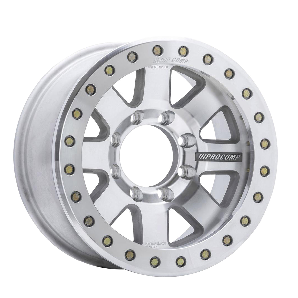Pro Comp Series 75 Trilogy Machined Silver 17x9 -6 8x165.1mm 125.2mm - Wheelwiz