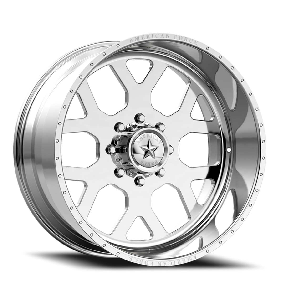 American Force 98 Shield SS Polished 22x12 -40 8x165.1mm 125mm - Wheelwiz