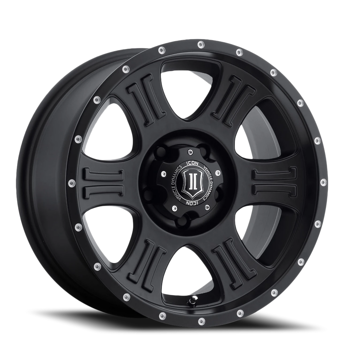 Icon Alloys Shield Satin Black 17x8.5 0 5x127mm 72mm