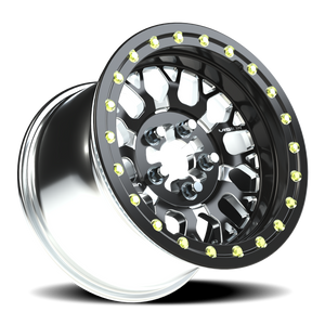 Vision Wheel 346 Gloss Black Milled Spoke 15x10 +25 5x114.3mm 68mm - Wheelwiz
