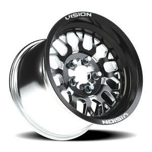 Vision Wheel 346 Gloss Black Milled Spoke 15x6 +51 5x114.3mm 68mm - Wheelwiz