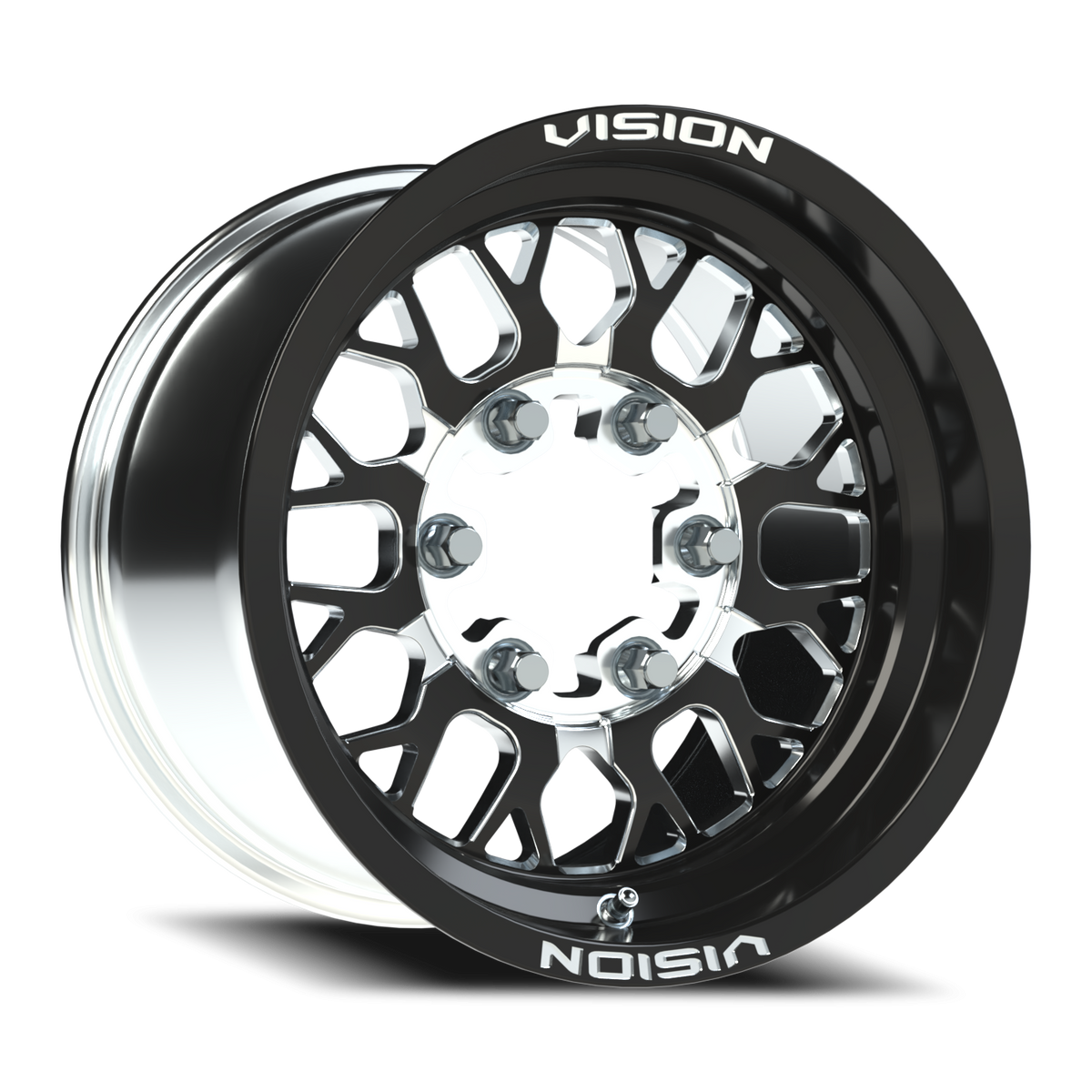 Vision Wheel 346 Gloss Black Milled Spoke 15x6 +51 6x139.7mm 110mm - Wheelwiz