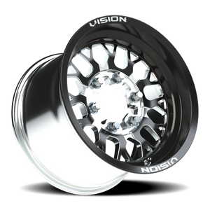 Vision Wheel 346 Gloss Black Milled Spoke 15x10 +25 6x139.7mm 110mm - Wheelwiz