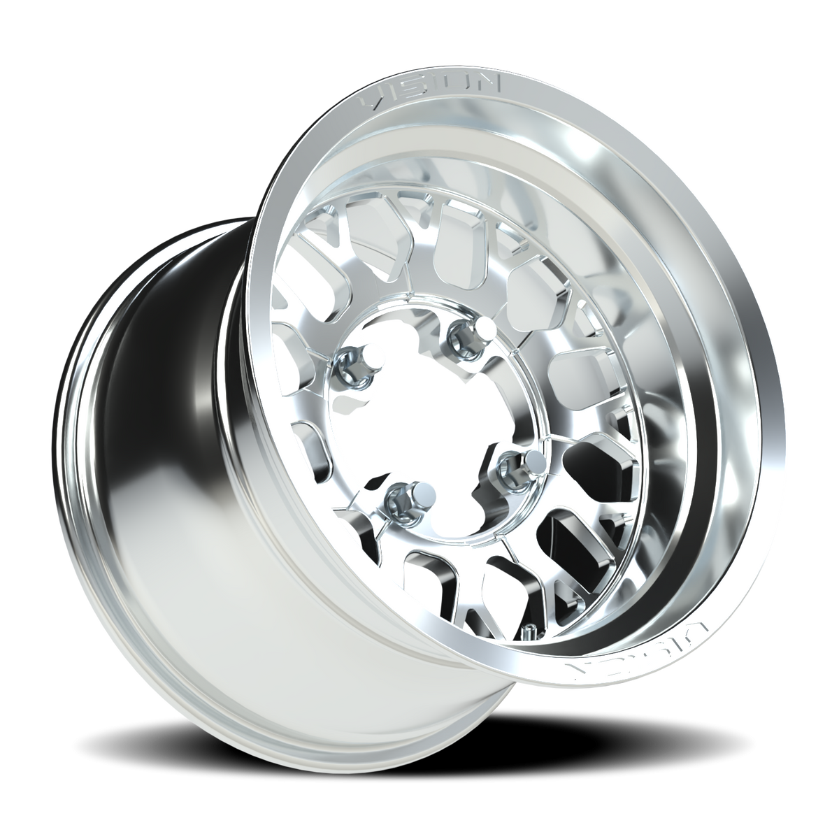 Vision Wheel 346 Gloss Black Milled Spoke 15x10 0 4x156mm 131.1mm - Wheelwiz
