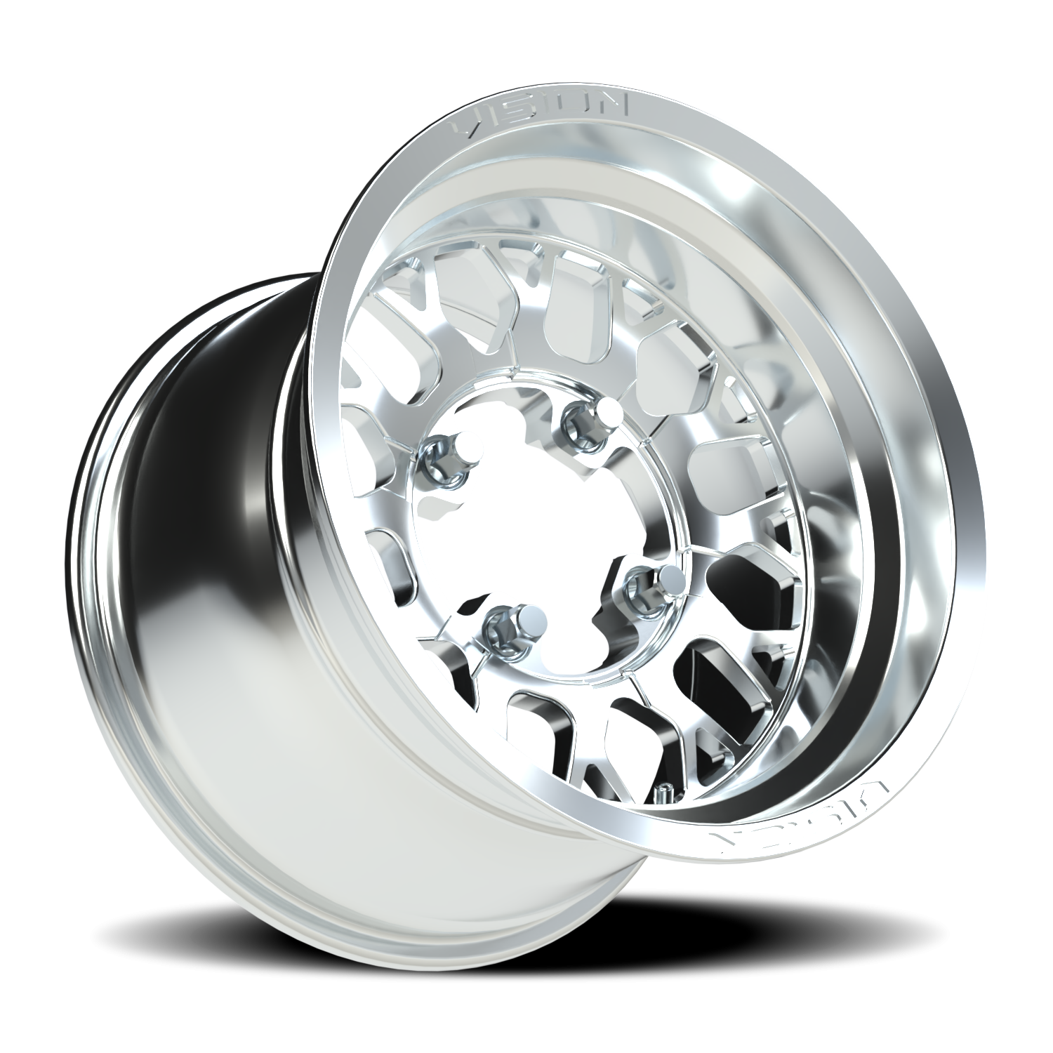 Vision Wheel 346 Gloss Black Milled Spoke 15x10 0 4x156mm 131.1mm - Wheelwiz
