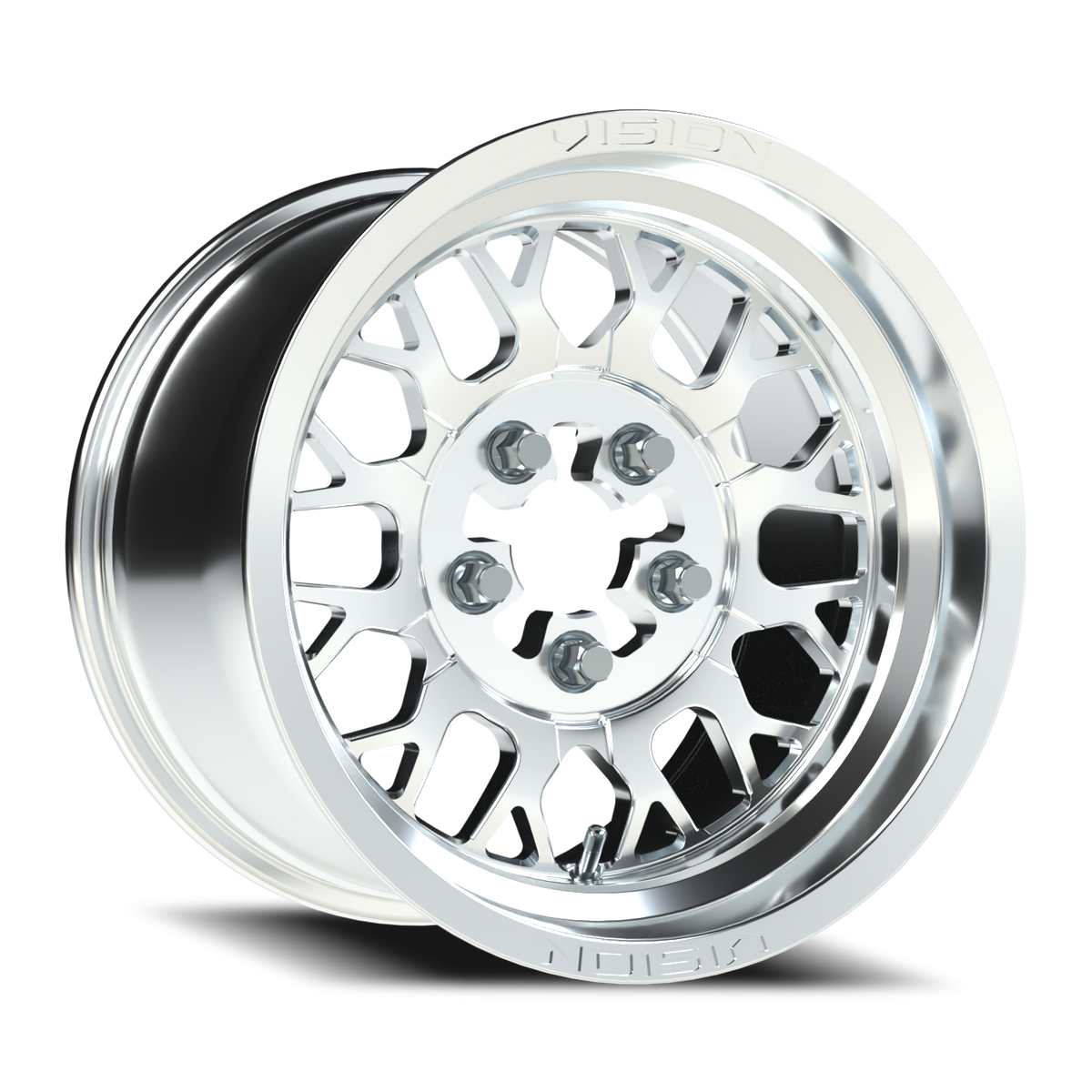Vision Wheel 346 Polished 15x10 +25 5x114.3mm 68mm - Wheelwiz