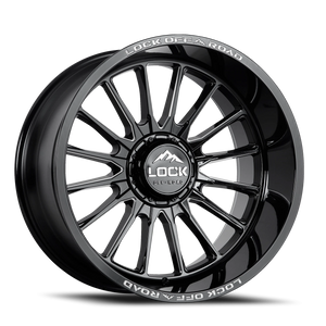 Lock Offroad Striker Gloss Black W/ Milling 22x12 -44 5x127|5x139.7mm 87.1mm