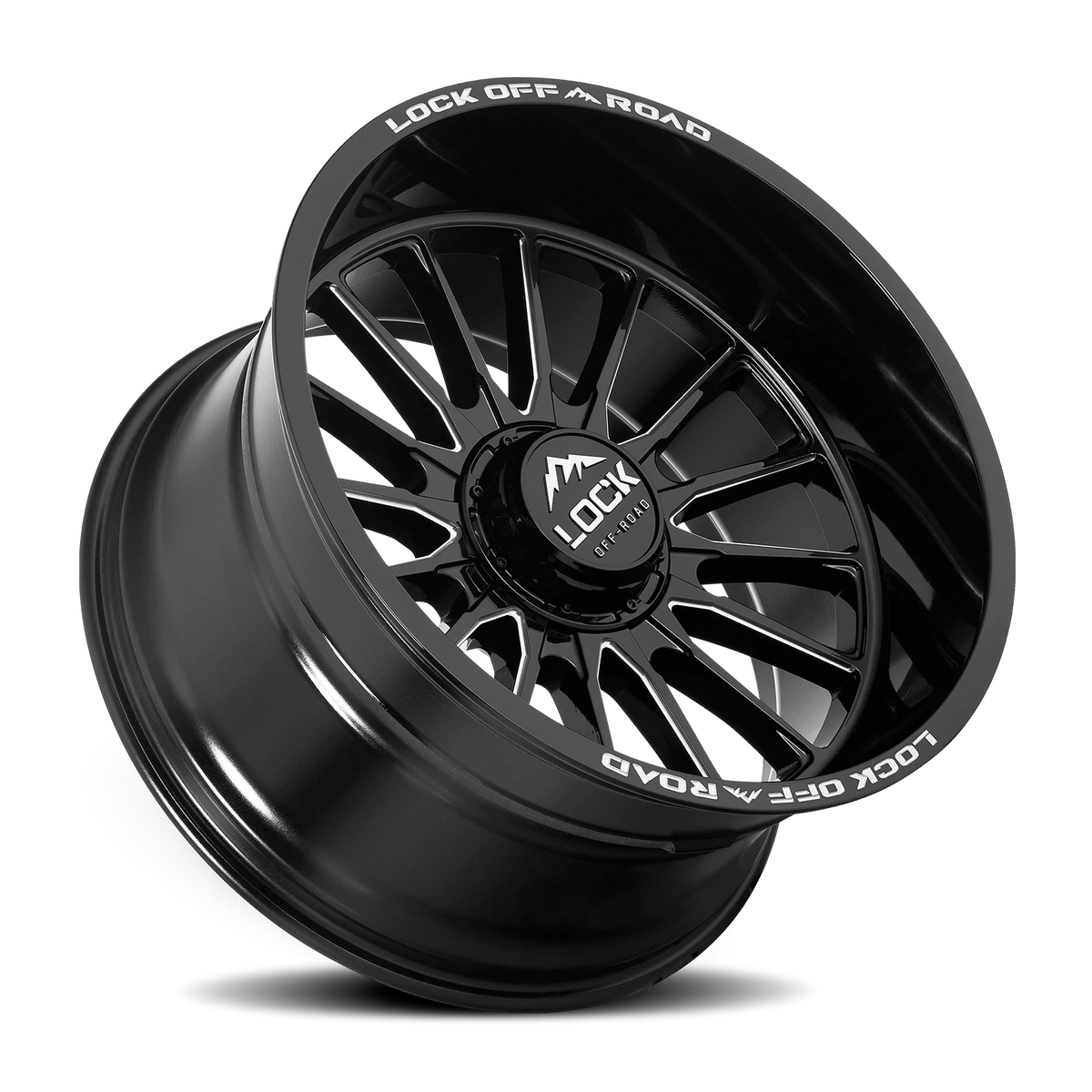 Lock Offroad Striker Gloss Black W/ Milling 20x10 -18 5x127|5x139.7mm 87.1mm