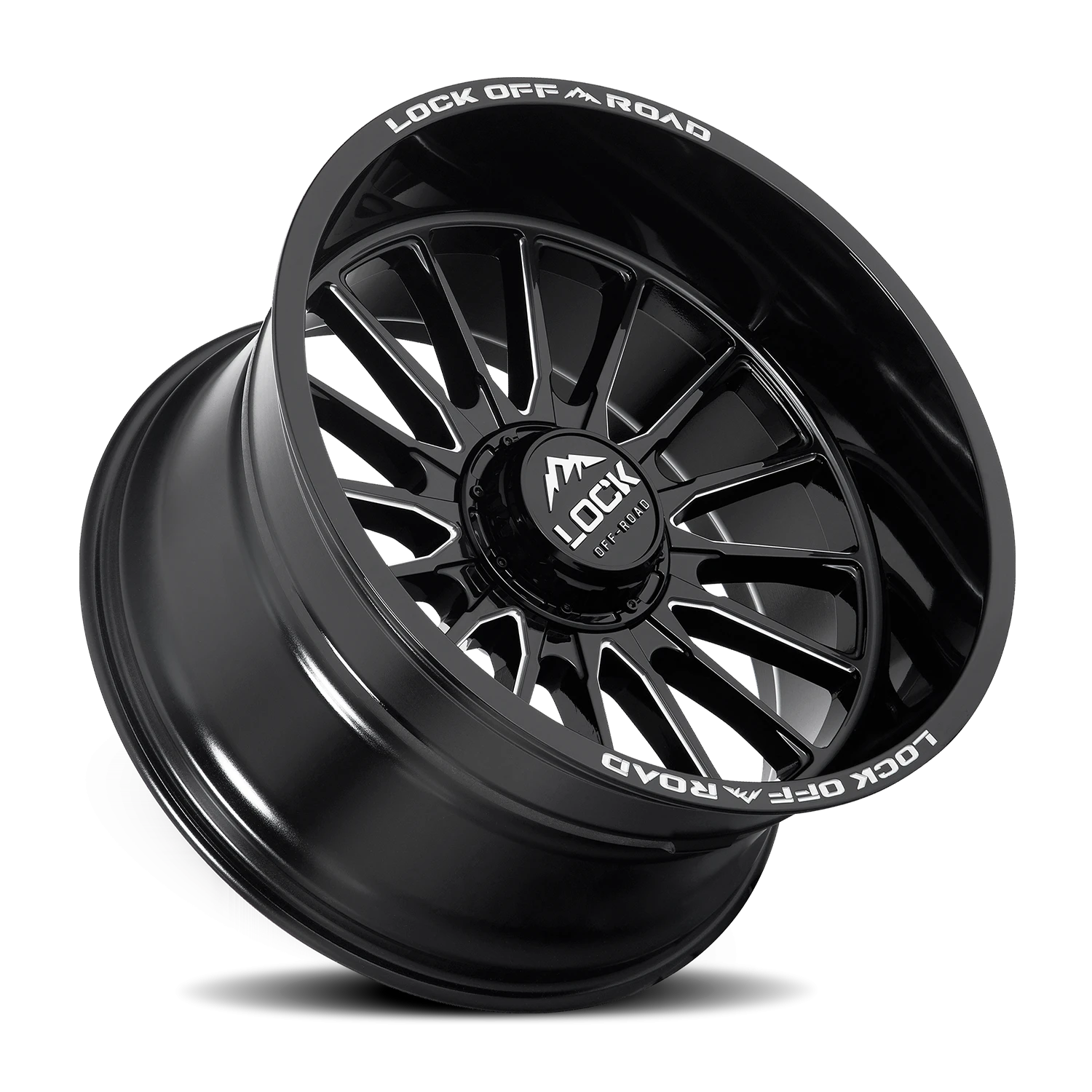 Lock Offroad Striker Gloss Black W/ Milling 20x9 +1 5x127|5x139.7mm 87.1mm