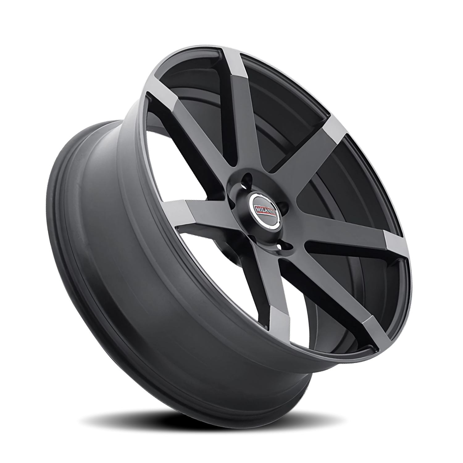 Vision Wheel 9042V Matte Black w\Anthracite Spoke Ends 24x9.5 +15 5x139.7mm 77.8mm - Wheelwiz