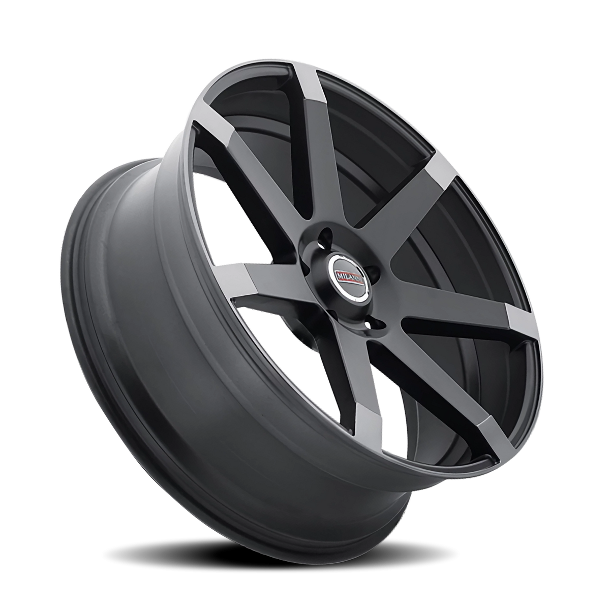 Vision Wheel 9042V Matte Black w\Anthracite Spoke Ends 17x8 +30 5x127mm 78.1mm - Wheelwiz