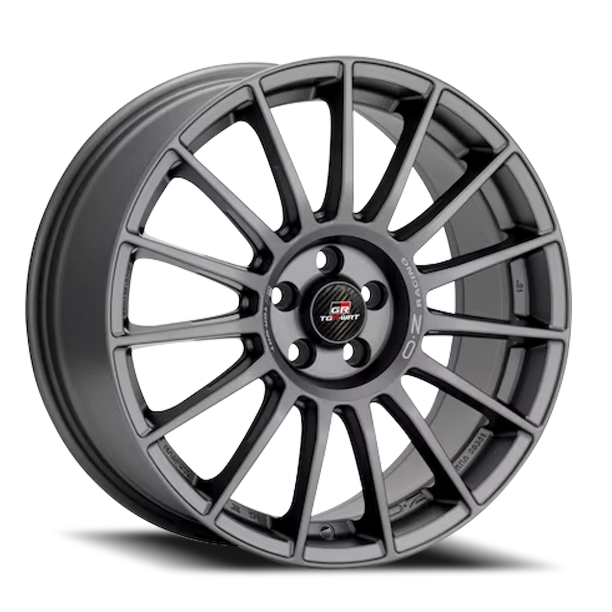 OZ Racing Superturismo  TGR WRT Matte Graphite W/ Silver Lettering 18x7.5 +48 5x100mm 68mm