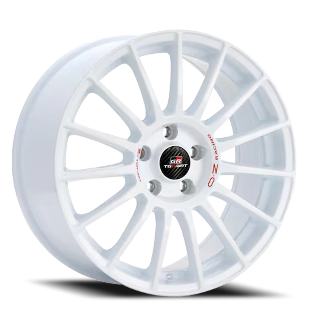 OZ Racing Superturismo  TGR WRT Gloss Race White W/ Red Lettering 18x8 +38 5x114.3mm 75mm