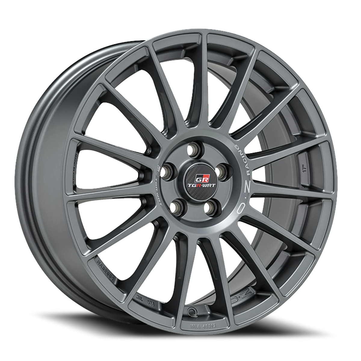 OZ Racing Superturismo TGR WRT Matte Graphite W/ Silver Lettering 17x7.5 +44 5x100mm 68mm