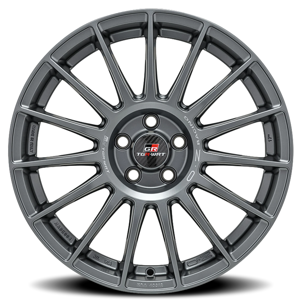 OZ Racing Superturismo TGR WRT Matte Graphite W/ Silver Lettering 21x9 +45 5x120mm 79mm - Wheelwiz