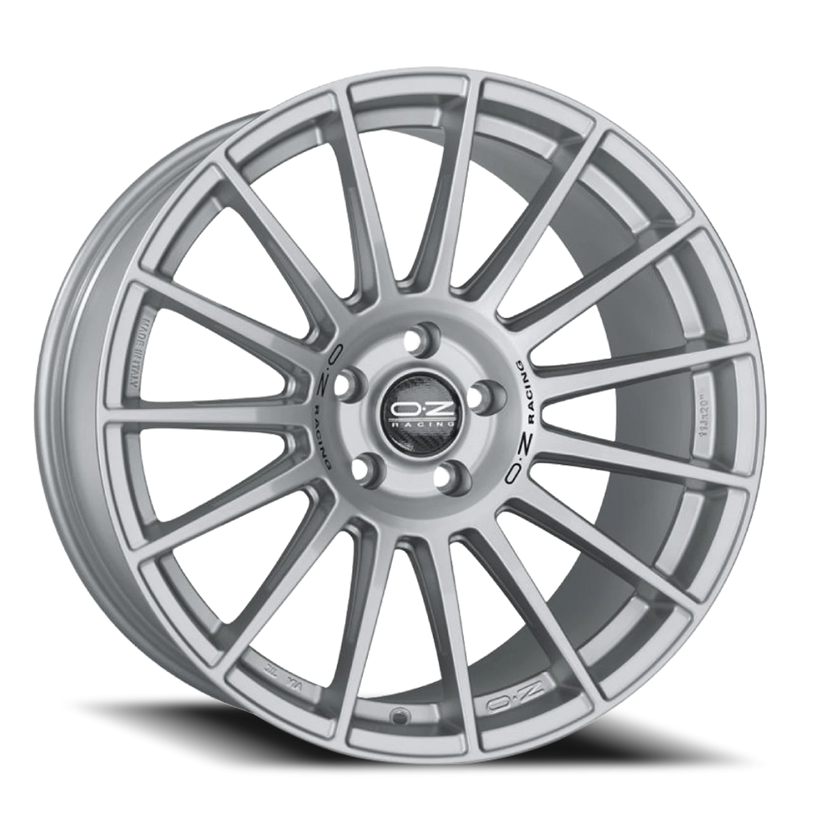 OZ Racing Superturismo Dakar Matte Race Silver W/ Black Lettering 21x10 +46 5x112mm 66.46mm - Wheelwiz