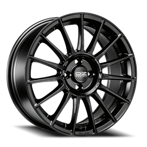OZ Racing Superturismo LM Matte Black W/ Silver Lettering 17x7.5 +42 4x100mm 68mm - Wheelwiz
