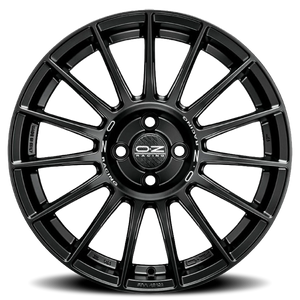 OZ Racing Superturismo LM Matte Black W/ Silver Lettering 17x7.5 +20 4x108mm 75mm - Wheelwiz