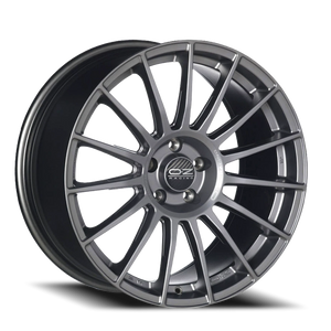 OZ Racing Superturismo LM Matte Graphite W/ Silver Lettering 17x7.5 +35 5x112mm 75mm - Wheelwiz