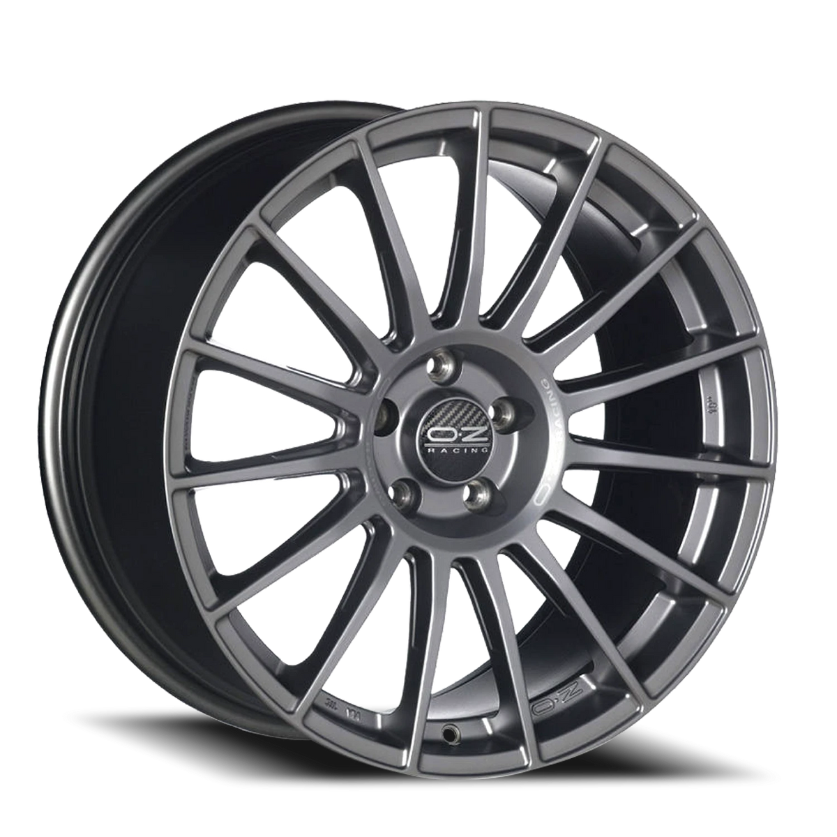OZ Racing Superturismo LM Matte Graphite W/ Silver Lettering 19x9.5 +21 5x112mm 66.46mm - Wheelwiz