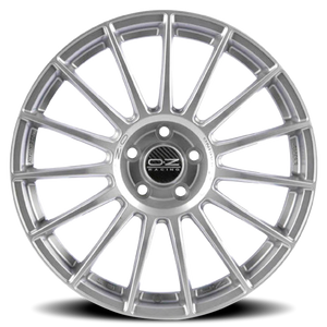 OZ Racing Superturismo LM Matte Race Silver W/ Black Lettering 17x7 +37 4x100mm 68mm - Wheelwiz