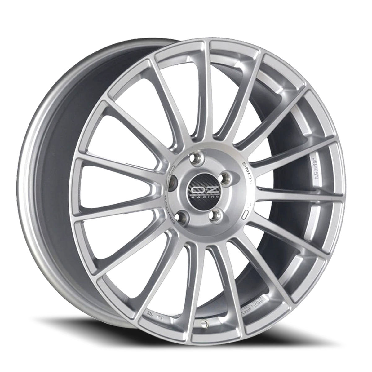 OZ Racing Superturismo LM Matte Race Silver W/ Black Lettering 17x7.5 +45 5x114.3mm 75mm - Wheelwiz