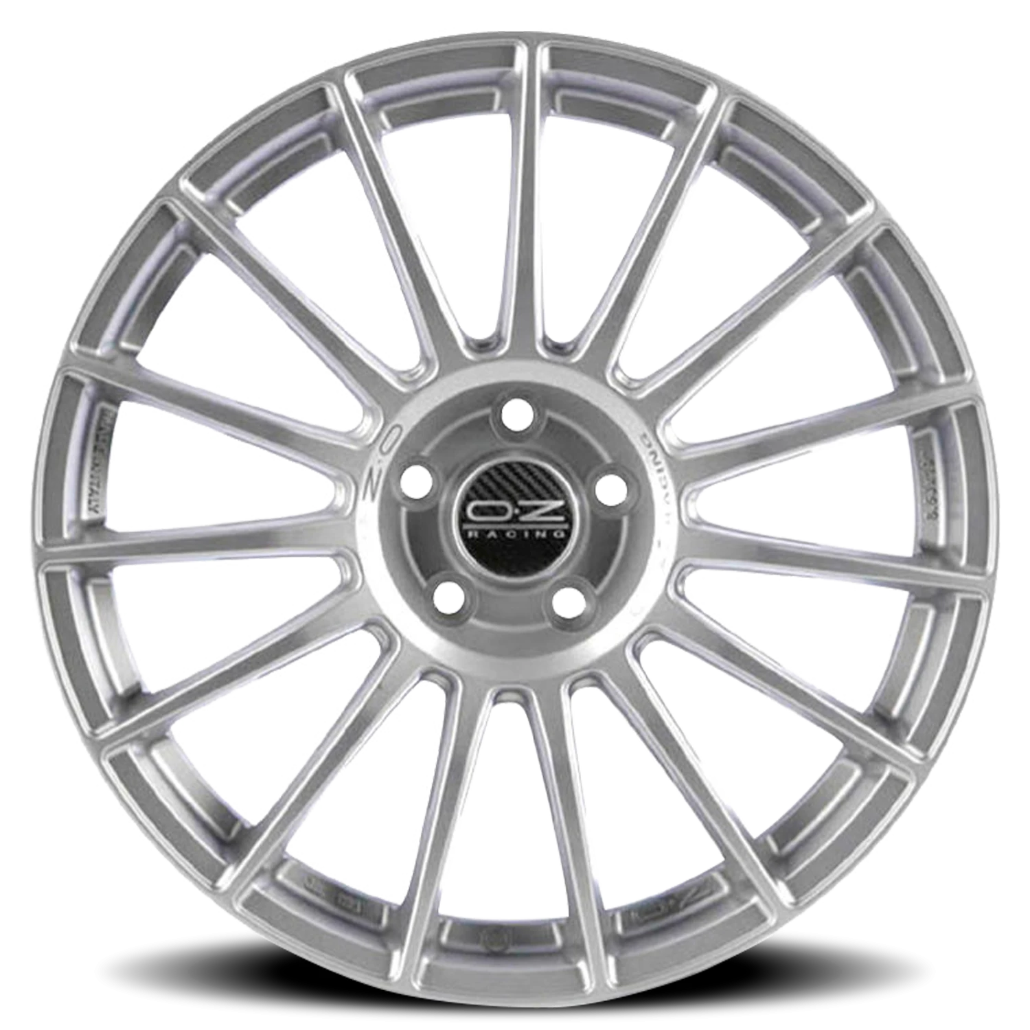 OZ Racing Superturismo LM Matte Race Silver W/ Black Lettering 19x8.5 +44 5x112mm 75mm - Wheelwiz