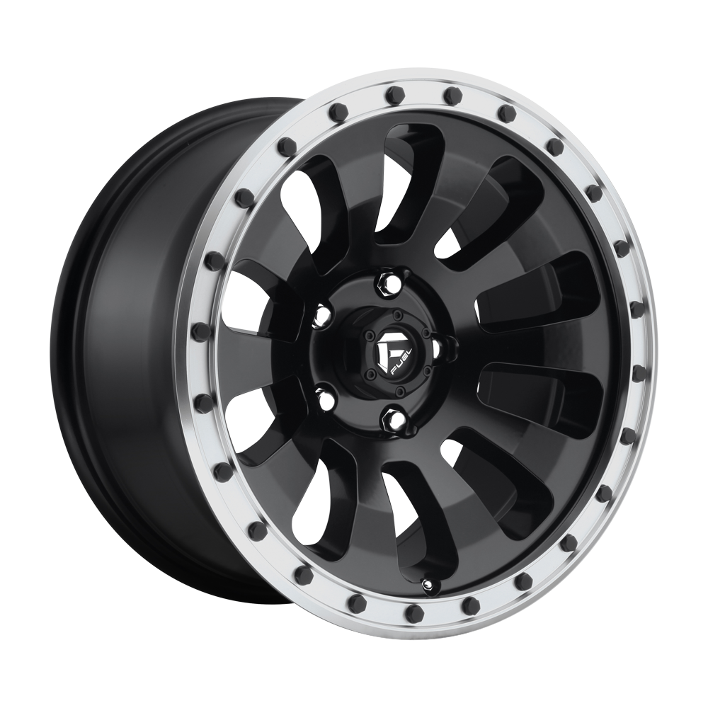 Fuel Offroad D629 TACTIC Matte Black Machined Ring 17x9 -12 6x139.7mm 108mm - WheelWiz