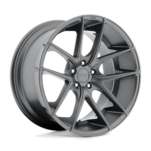 Niche M129 TARGA Matte Gun Metal 18x8 +42 5x112mm 66.6mm - WheelWiz