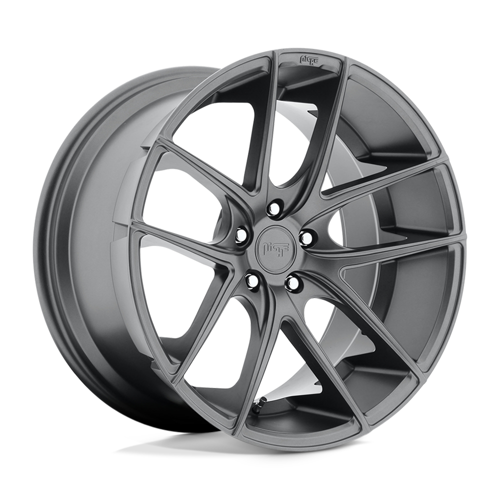 Niche M129 TARGA Matte Gun Metal 19x8.5 +42 5x112mm 66.6mm - WheelWiz