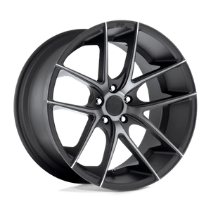 Niche M130 TARGA Matte Black Double Dark Tint 20x8.5 +40 5x112mm 999mm - Wheelwiz
