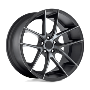 Niche M130 TARGA Matte Black Double Dark Tint 20x10.5 +27 5x112mm 66.6mm - WheelWiz