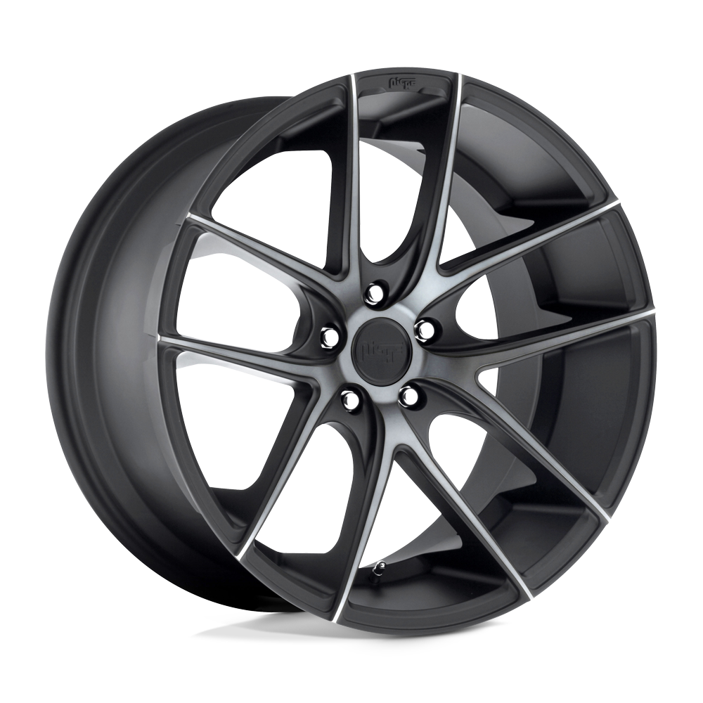 Niche M130 TARGA Matte Black Double Dark Tint 19x8.5 +25 5x114.3mm 72.6mm - WheelWiz