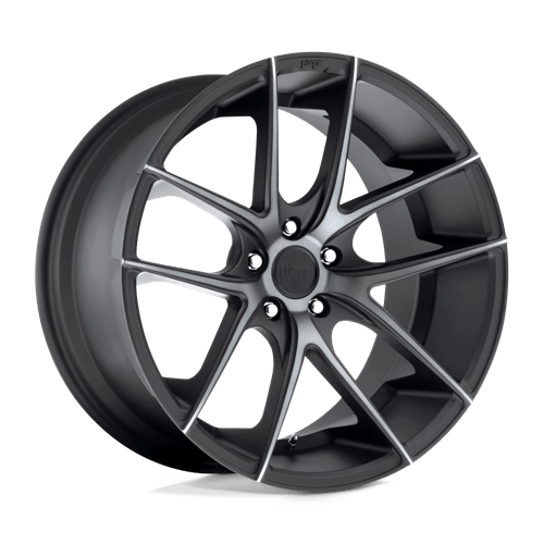 Niche M130 TARGA Matte Black Double Dark Tint 19x8.5 +35 5x114.3mm 72.6mm - Wheelwiz