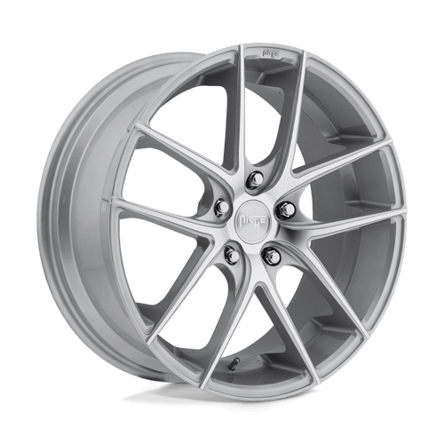 Niche M131 TARGA Gloss Silver Machined 20x8.5 +35 5x120mm 72.6mm - WheelWiz