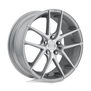 Niche M131 TARGA Gloss Silver Machined 18x8 +42 5x112mm 66.6mm - WheelWiz