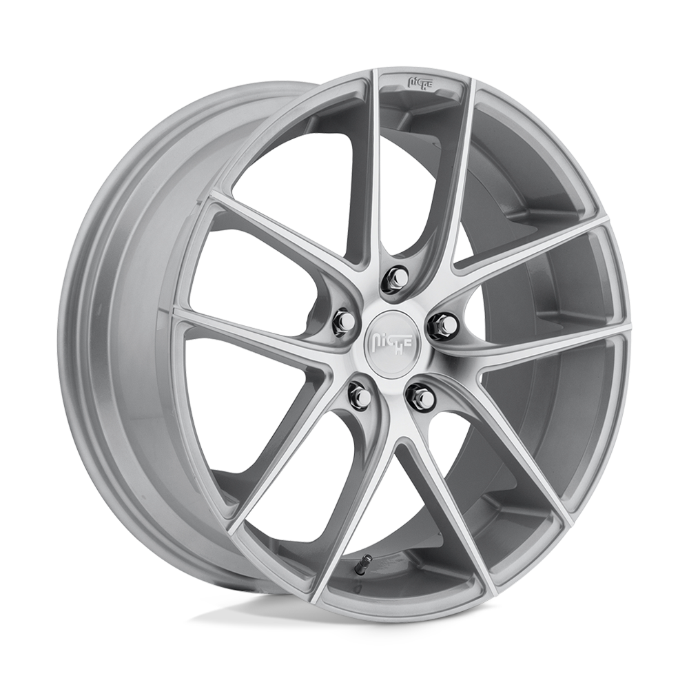 Niche M131 TARGA Gloss Silver Machined 18x8 +42 5x112mm 66.6mm - WheelWiz