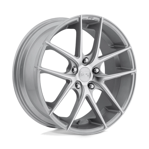Niche M131 TARGA Gloss Silver Machined 20x8.5 +42 5x112mm 66.6mm - WheelWiz