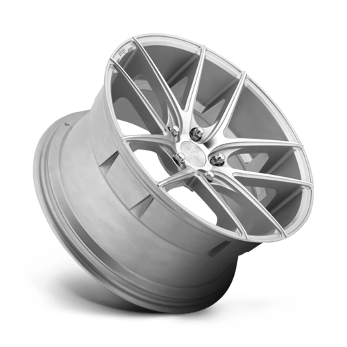 Niche M131 TARGA Gloss Silver Machined 20x8.5 +42 5x112mm 66.6mm - WheelWiz