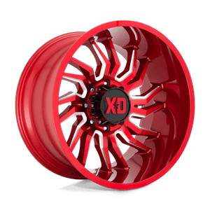 XD Series XD858 TENSION Candy Red Milled 20x10 -18 5x127mm 71.5mm - Wheelwiz