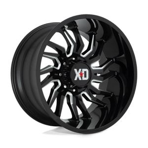 XD Series XD858 TENSION Gloss Black Milled 22x12 -44 8x170mm 125.1mm - Wheelwiz