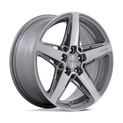 Niche M270 TERAMO Anthracite Brushed Face Tint 18x8 +40 5x100mm 66.1mm - Wheelwiz