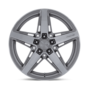 Niche M270 TERAMO Anthracite Brushed Face Tint 18x8 +40 5x108mm 72.6mm - Wheelwiz
